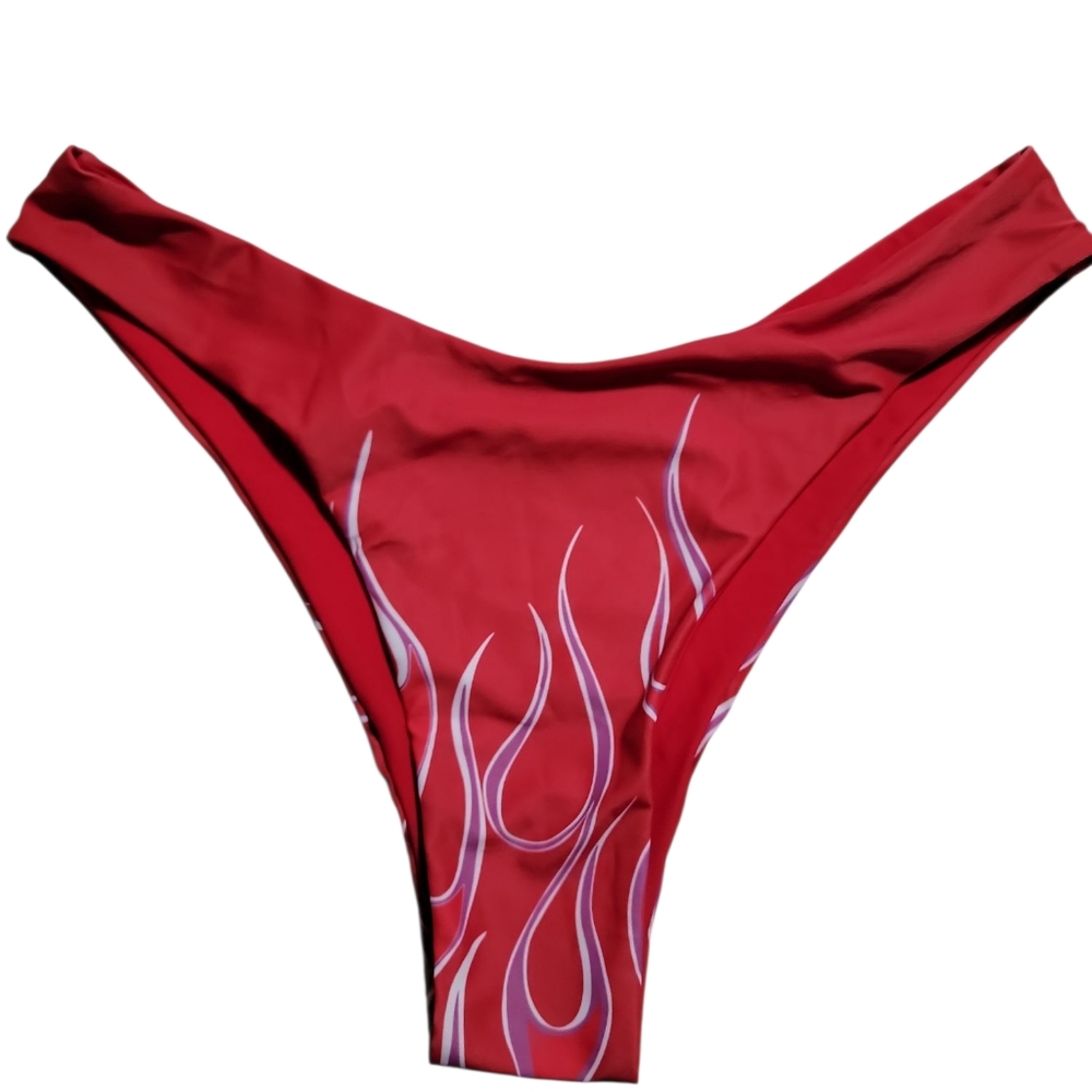 ZAFUL High Cut Bikini Bottoms W/ FLAWS Sz M